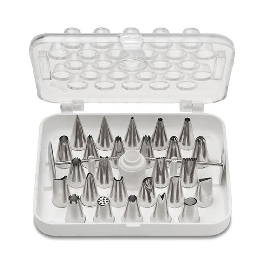 Ateco 782 29-Piece Stainless Steel Pastry Decorating Kit with 26 Tips, 1 Coupling & 2 Nails - Perfect for Cake Decorating, Cupcakes & Cookie Designs