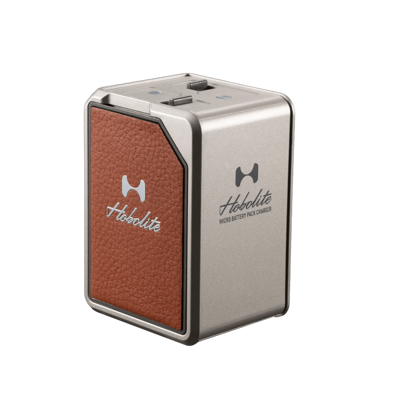 Hobolite Micro Charging Dock with 2 Rechargeable Batteries - Compact Power Station for On-the-Go Photography & Vlogging Accessories
