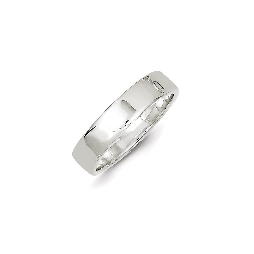 Diamond2Deal 925 Sterling Silver 5mm Flat Wedding Band Ring for Women & Men - Perfect for Engagement, Anniversary, and Everyday Wear