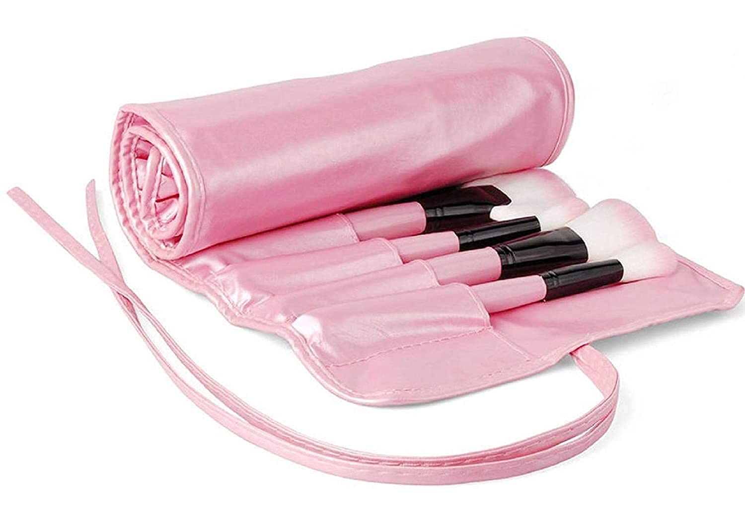 MELODINE 24-Piece Soft Bristle Makeup Brush Set with Storage Pouch - Premium Cosmetic Brushes for Foundation, Blending, Contouring & Eyeshadow - Perfect Gift for Makeup Lovers (Pink)