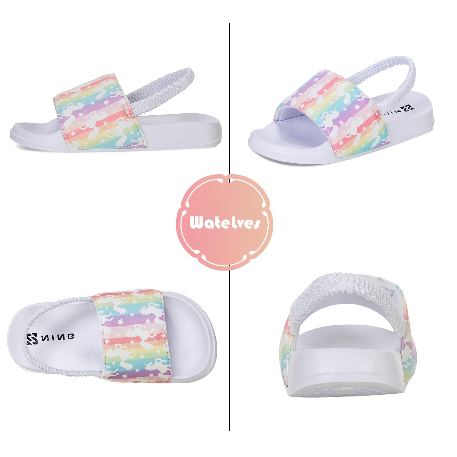 **WateLves Toddler Boys & Girls Water Shoes - Non-Slip Swim Sandals for Beach, Pool & Outdoor Play - Comfortable Kids Slides & Casual Slippers**    **Perfect for:** Beach vacations, poolside fun, water parks, backyard play, and everyday summer adventures.