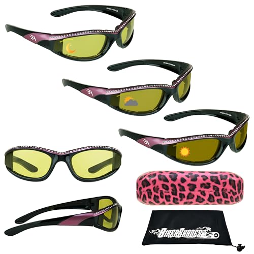 Pink - Yellow to Brown W/ Cheetah Zipper Case
