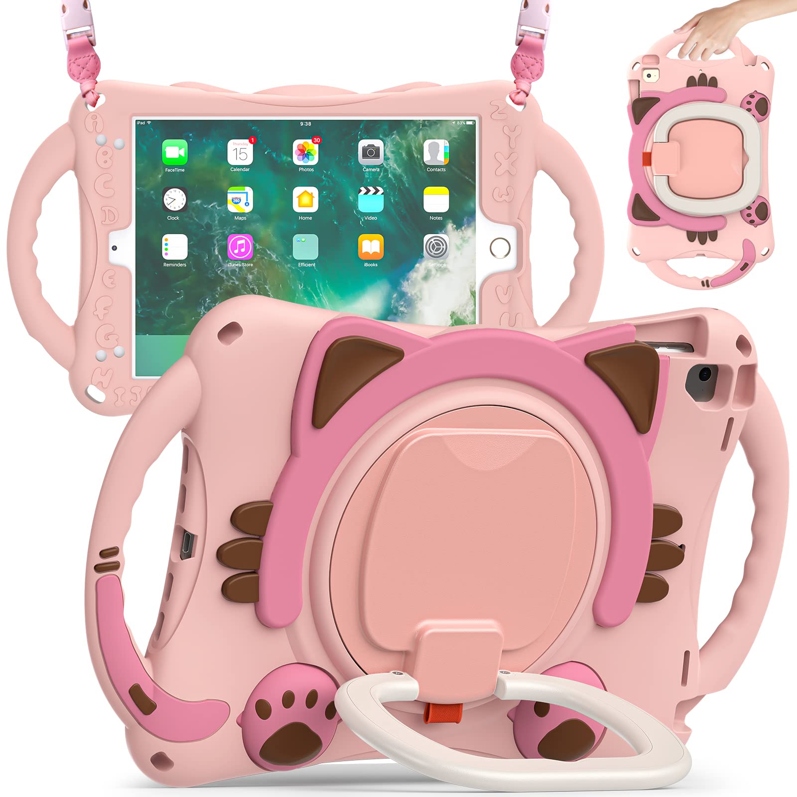 BATYUE iPad 9.7 inch Protective Case - Compatible with iPad 6th/5th Gen (2018/2017), iPad Air 2 & iPad Pro 9.7