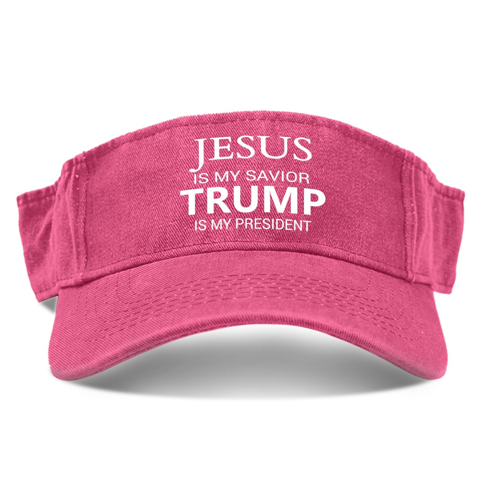 Jesus is My Savior Trump is My President Cap - Vintage Style Golf Hat for Men & Women - UV Protection Sun Visor for Outdoor Activities, Political Rallies & Golfing