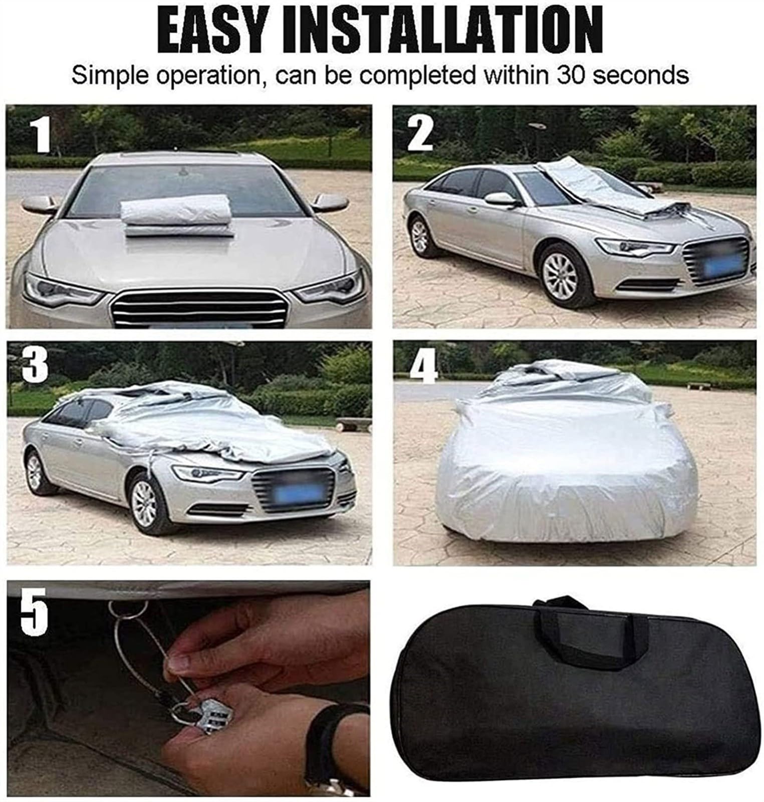 Waterproof Lotus ELETRE Car Cover with Storage Bag & Lock - All-Weather Protection for Rain, Snow, Dust (Perfect for Garage, Outdoor & Long-Term Parking)