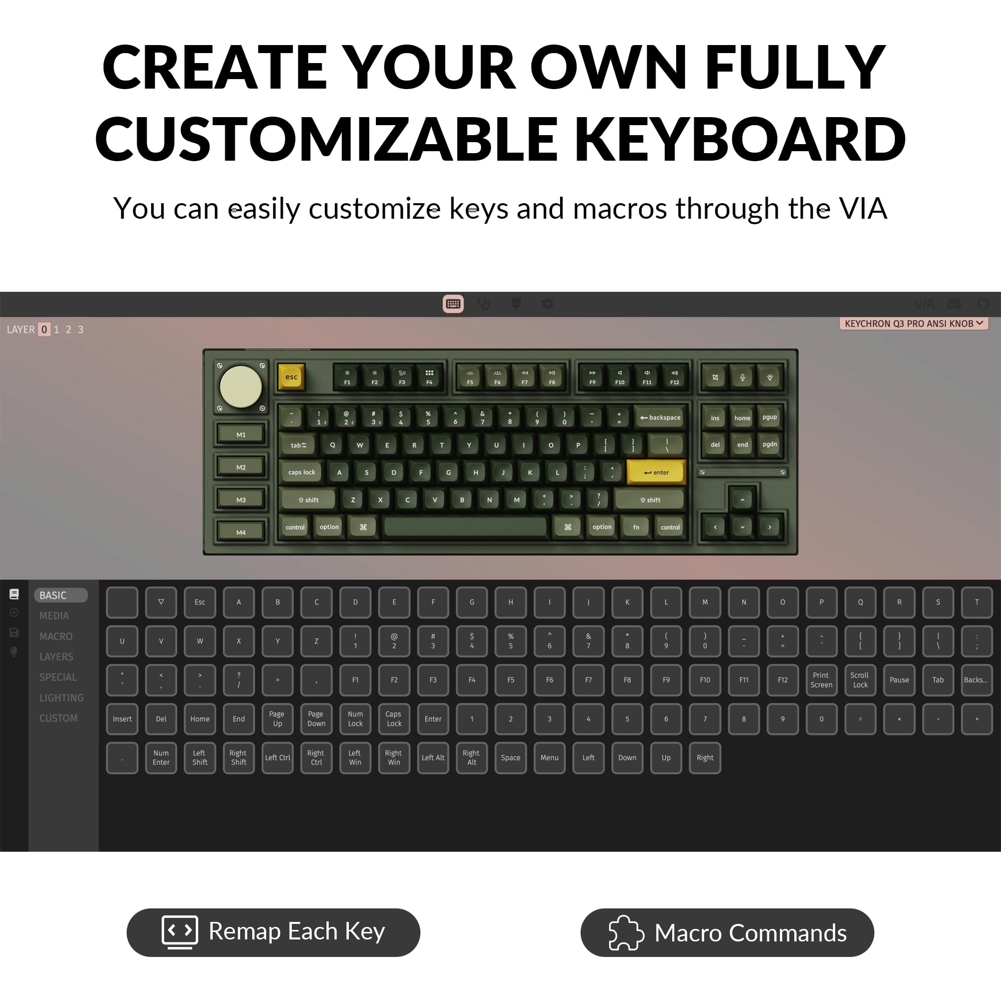 Keychron Q3 Pro SE Wireless Custom Mechanical Keyboard - Full Aluminum, QMK Programmable, TKL Layout, Bluetooth/Wired RGB, Hot-Swappable K Pro Red Switches (Mac/Windows/Linux Compatible) - Perfect for Gaming, Coding & Office Work