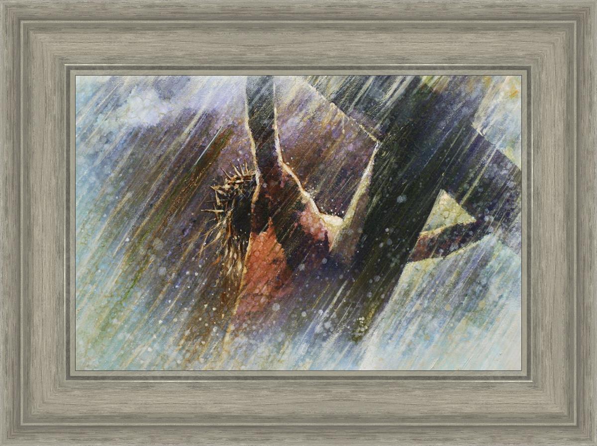 Yongsung Kim Crucifixion Painting - Religious Wall Art for Home & Church Decor - Perfect for Prayer Rooms, Christian Gifts, and Spiritual Spaces