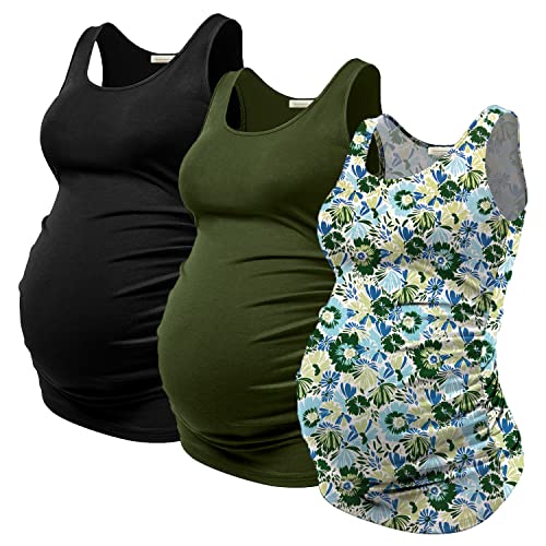 Black/Army Green/Flower 01