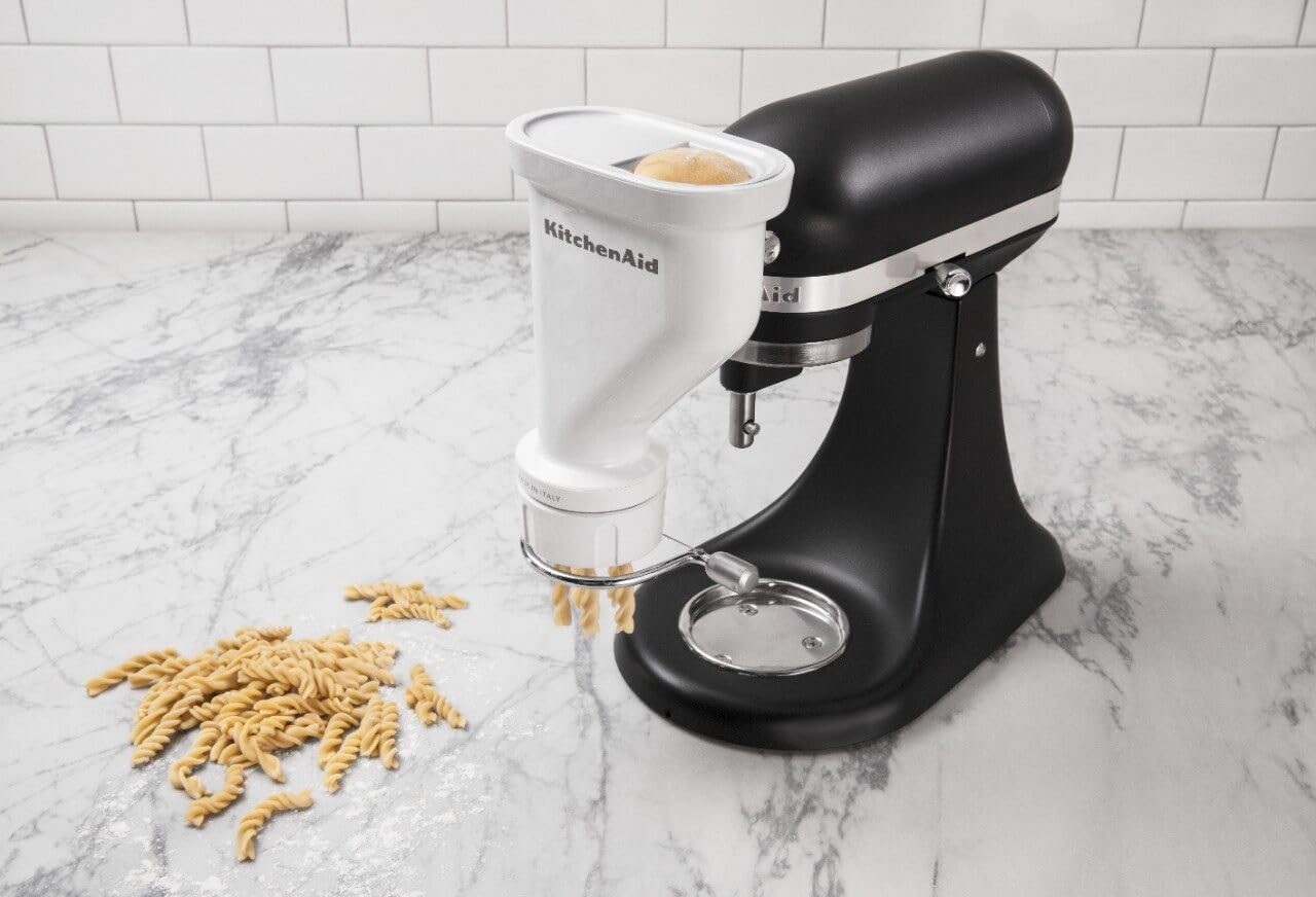 KitchenAid KSMPEXTA Gourmet Pasta Press Attachment - 6 Interchangeable Plates for Homemade Spaghetti, Fettuccine & More | Compatible with Stand Mixers | Perfect for Italian Cooking & Pasta Making at Home