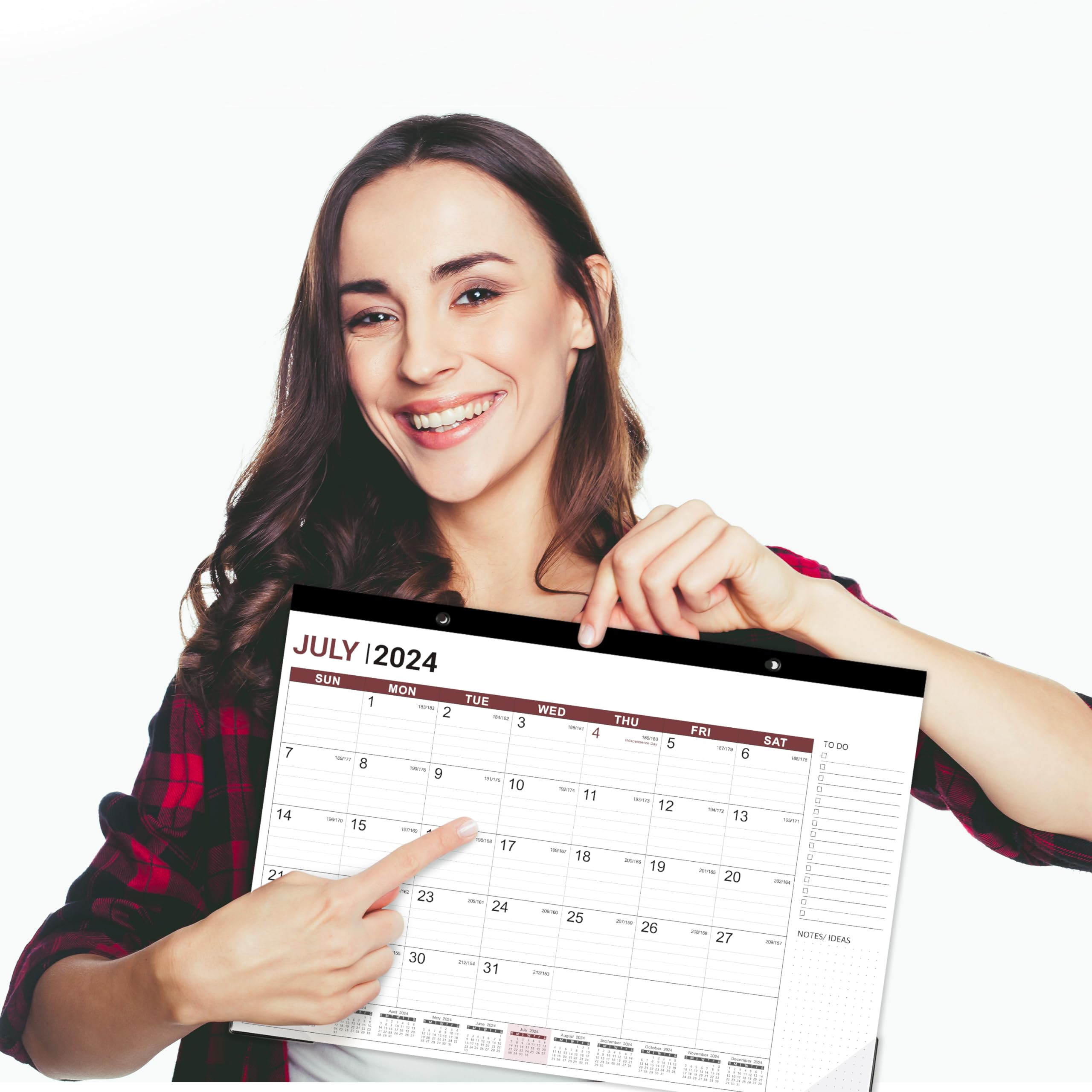 2025 Desk Calendar 18 Months (July 2024 - December 2025) - 12