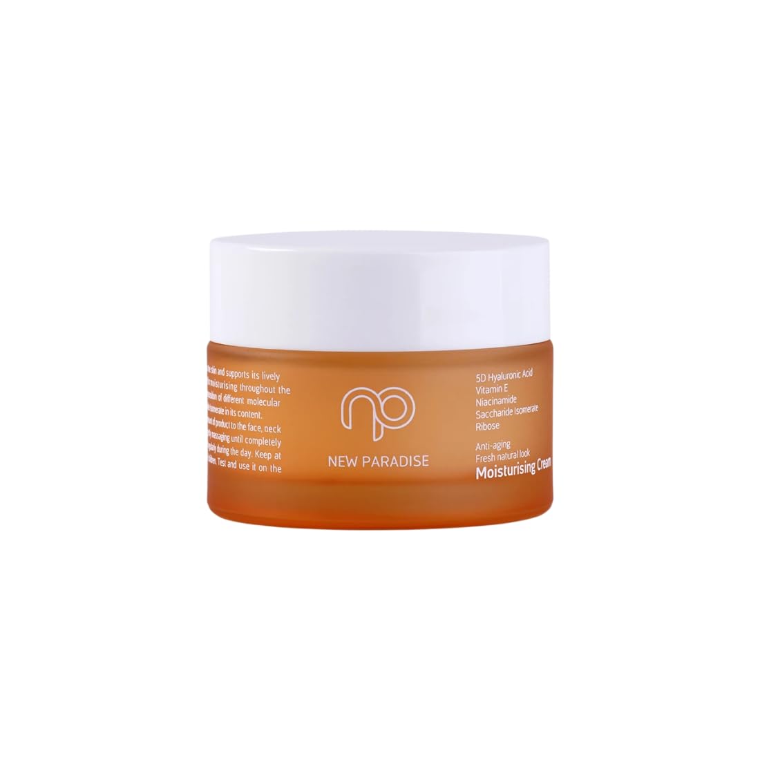 NEW PARADISE 5D Hyaluronic Acid Moisturizing Cream with Niacinamide & Vitamin E - Anti-Aging Face & Neck Cream for Fine Wrinkles, Collagen Boost & Skin Healing | Daily Hydration for Dry, Sensitive & Mature Skin | Perfect for Day & Night Skincare Routine