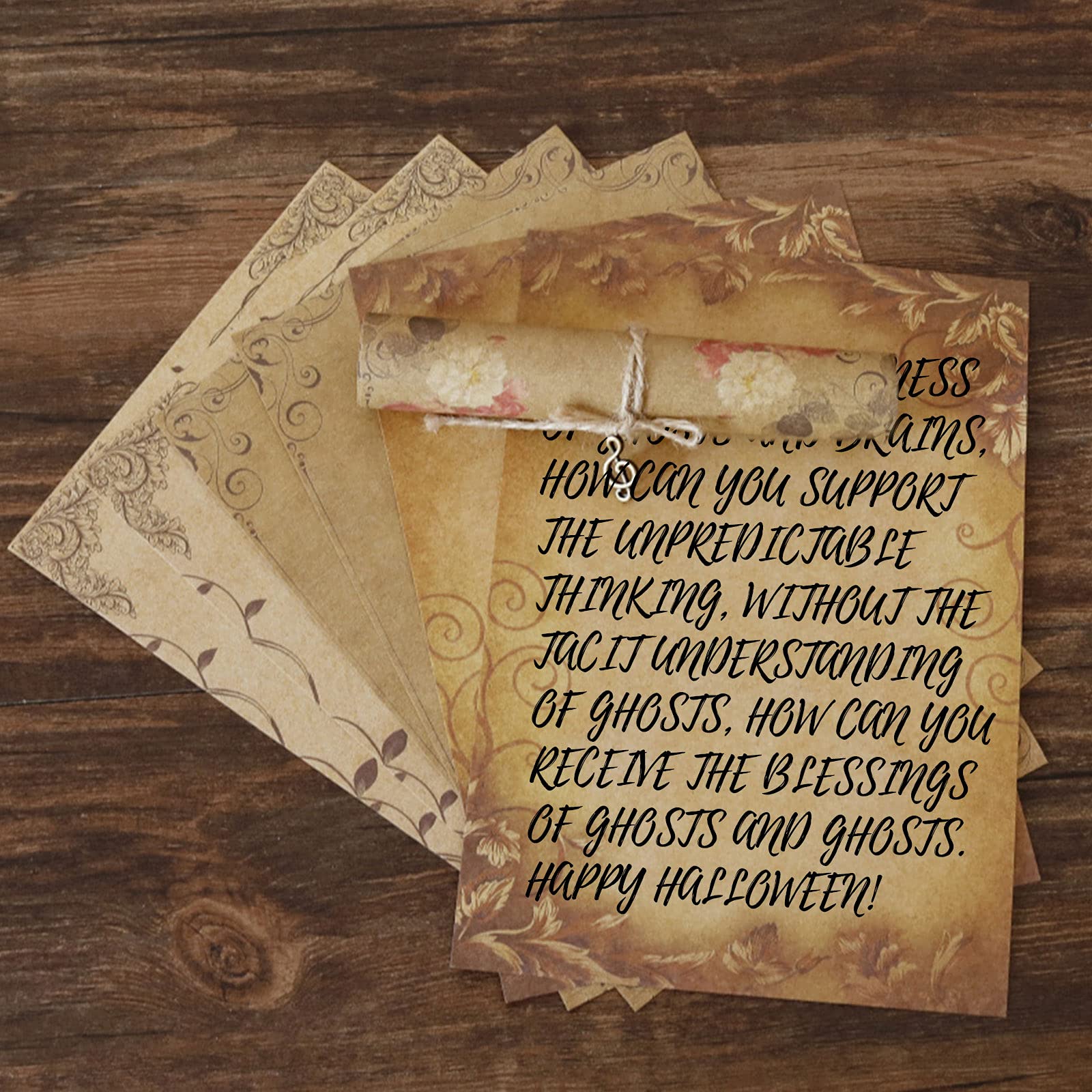 Vintage Stationery Paper and Envelopes Set - 4 Pack Aged Writing Paper with Retro Design for Letter Writing, Journaling & Scrapbooking