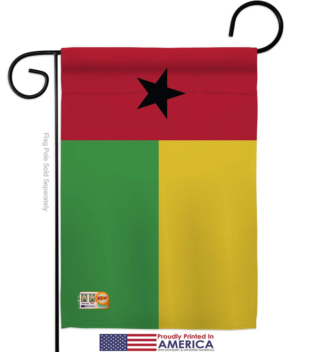 Guinea-Bissau Garden House Flags Kit - 28x40 Inch Decorative Yard Banner - International Country Regional Flags for Outdoor Decor - Made in USA - Perfect for National Pride, World Festivals & Cultural Events