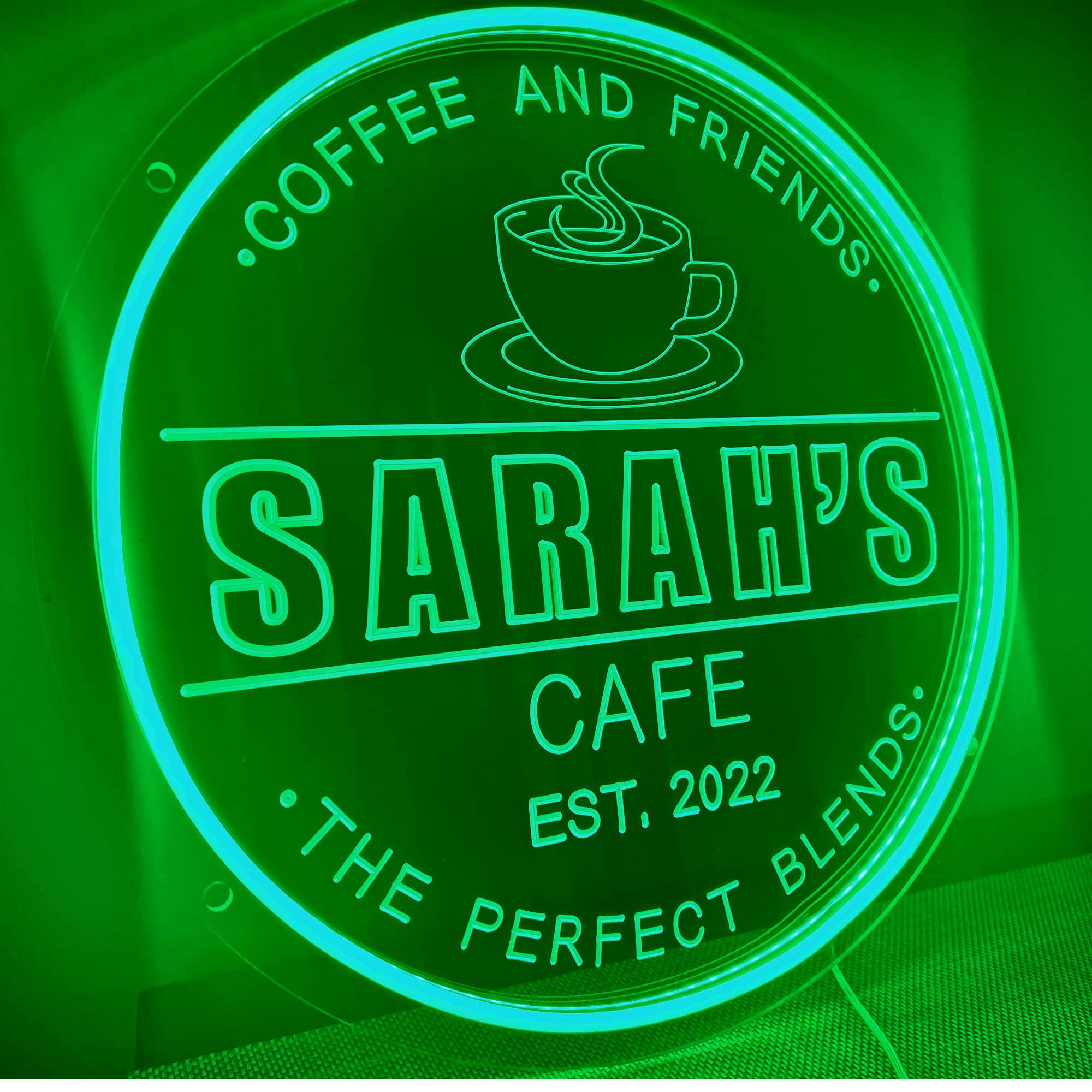 Custom LED Coffee & Tea Neon Signs - Personalized 3D Coffee Bar Decor for Home & Coffee Shops - Unique Gift for Coffee Lovers - Perfect for Home Bars, Cafés & Coffee Themed Parties