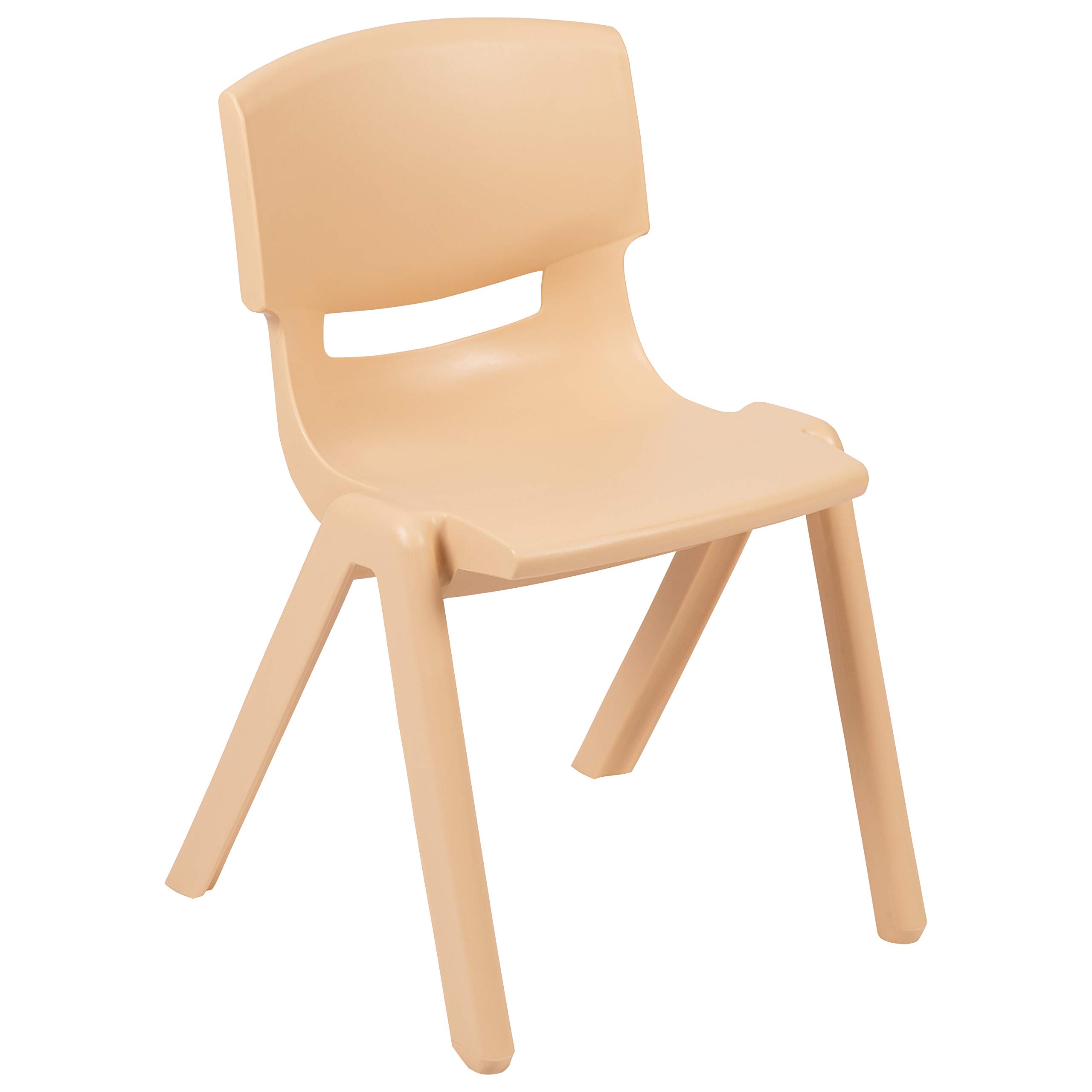 Flash Furniture Whitney 5-Pack Natural Plastic Stackable School Chairs - 13.25