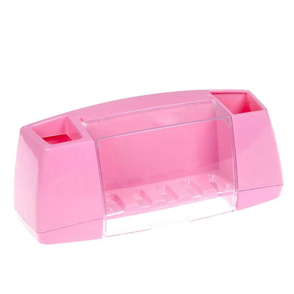 Multifunctional Toothbrush Holder with Suction Hooks - Bathroom Storage Box for Toothbrushes & Accessories (3 Colors) - Perfect for Small Spaces, Travel & Organized Bathrooms