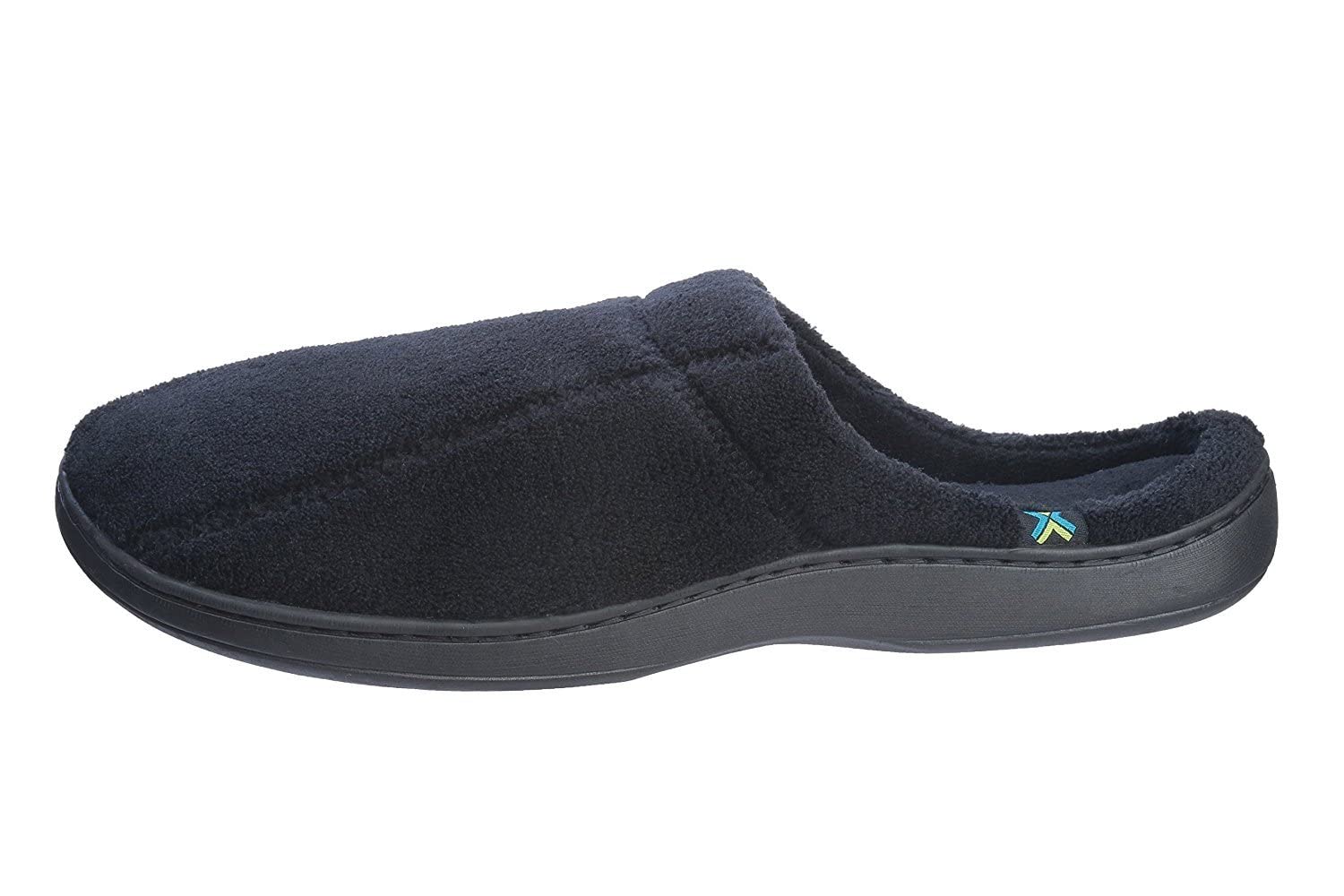 Roxoni Men's Terry Clog Slippers - Slip On Comfort House Shoes for Indoor & Outdoor Use - Black Size 10/11 - Perfect for Lounging, Running Errands & Quick Trips Outside