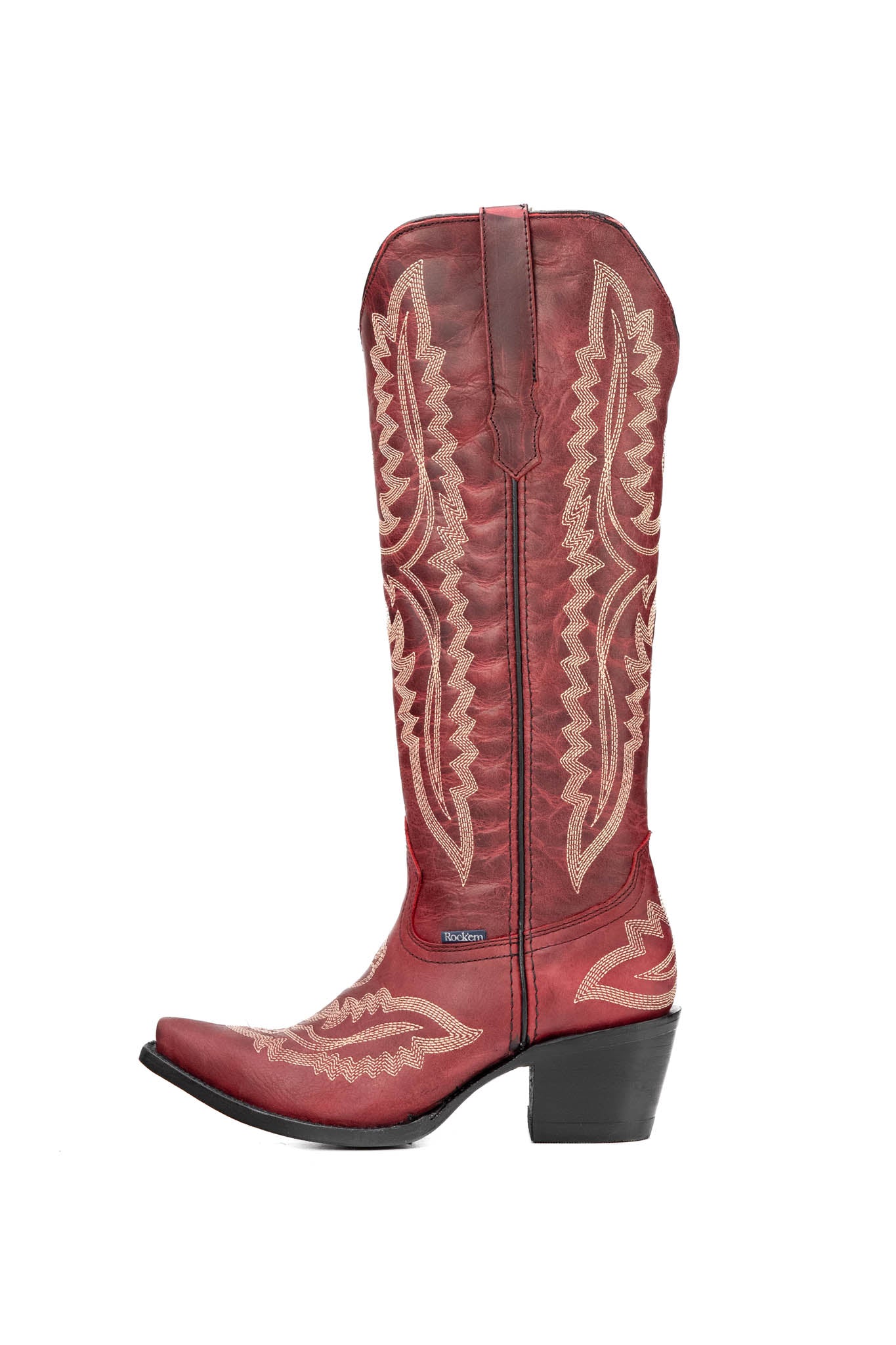 Valencia Tall Snip Toe Cowgirl Boots for Women - Western Riding Boots with Pointed Toe & Leather Upper - Perfect for Country Dancing, Rodeo, and Western Fashion
