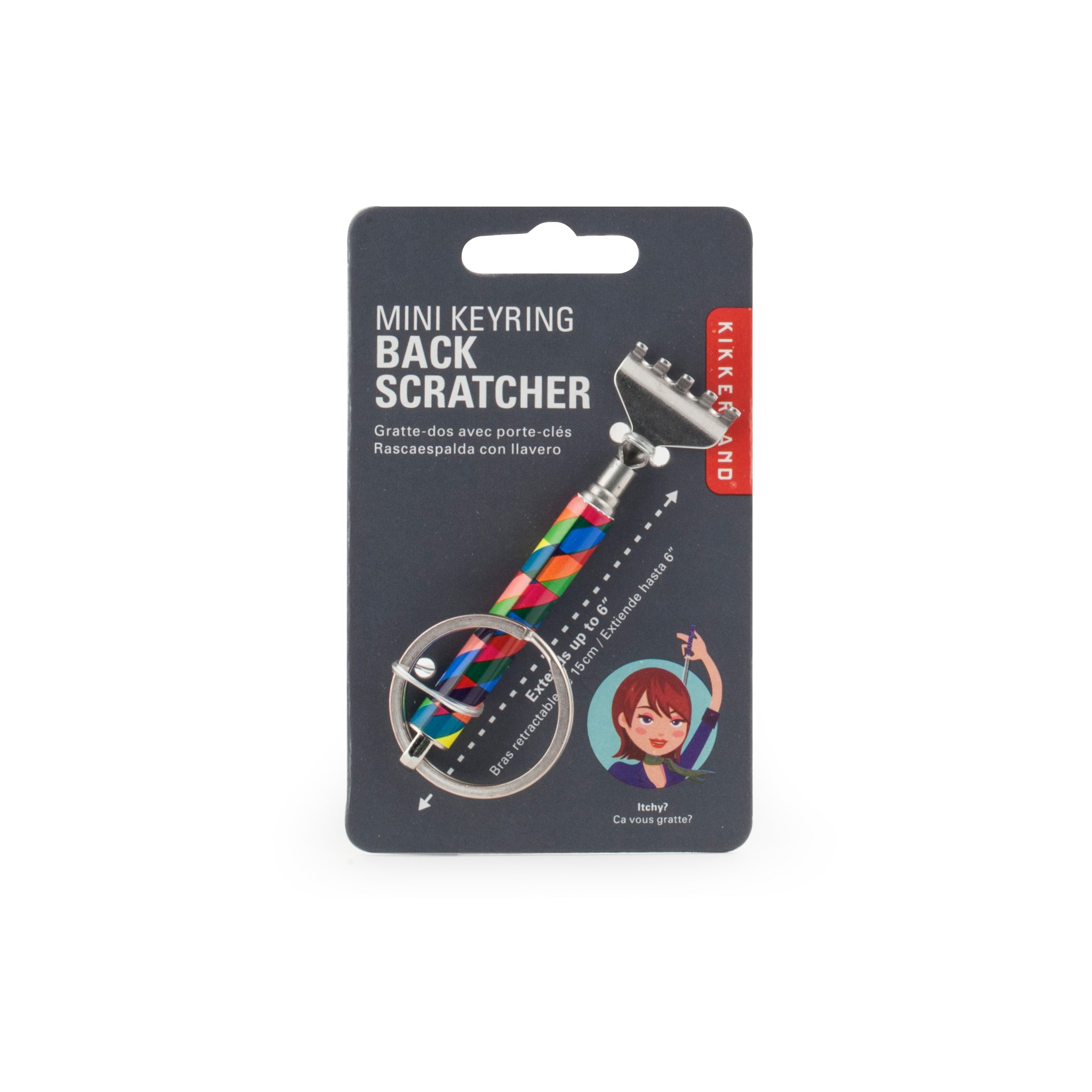 Stylish Keychain Pattern Mini Back Scratcher - Portable Itch Relief Tool for Home, Office & Travel