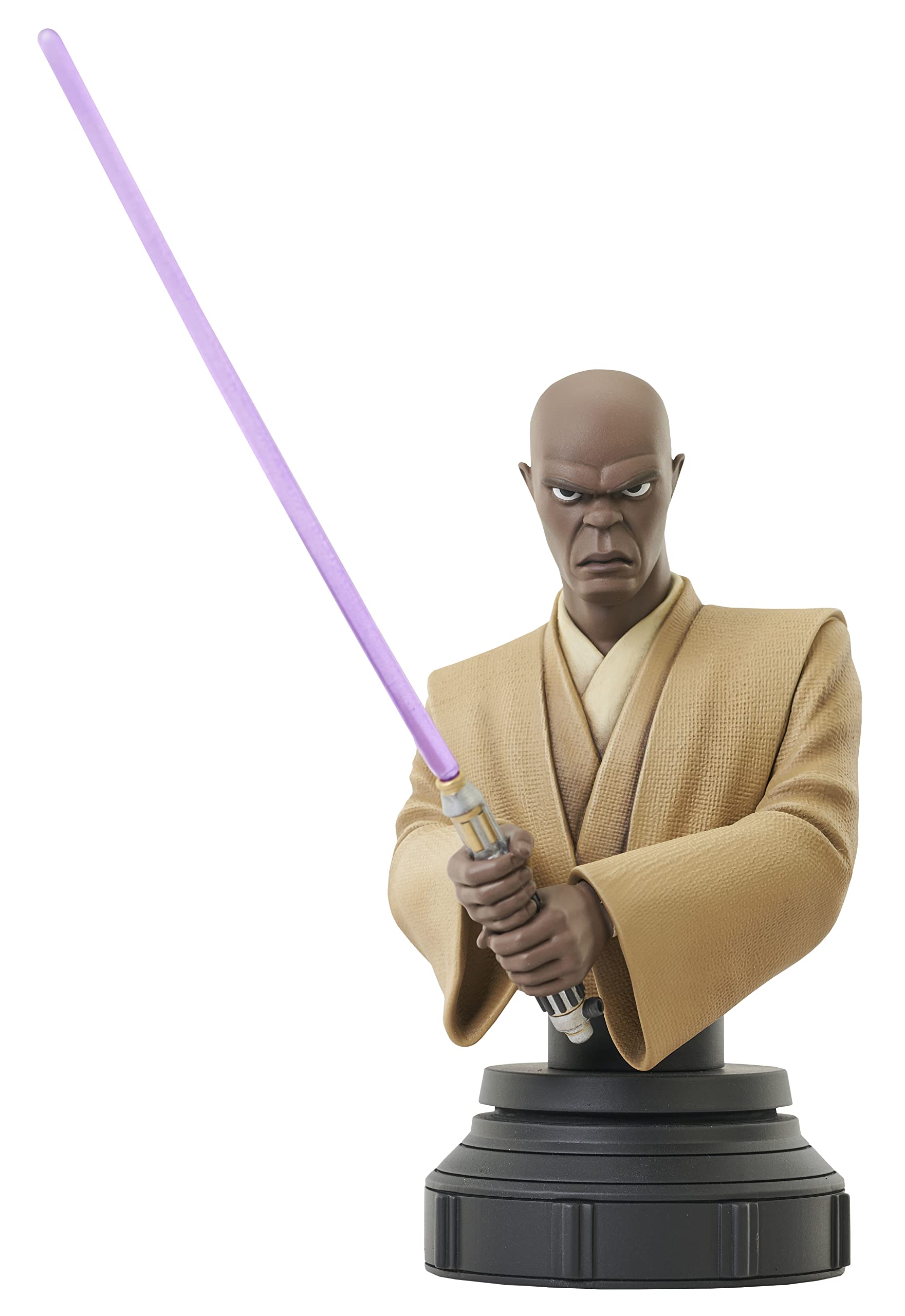 Star Wars Clone Wars Mace Windu 1:7 Scale Collectible Bust - Premium Resin Statue for Display & Home Decor