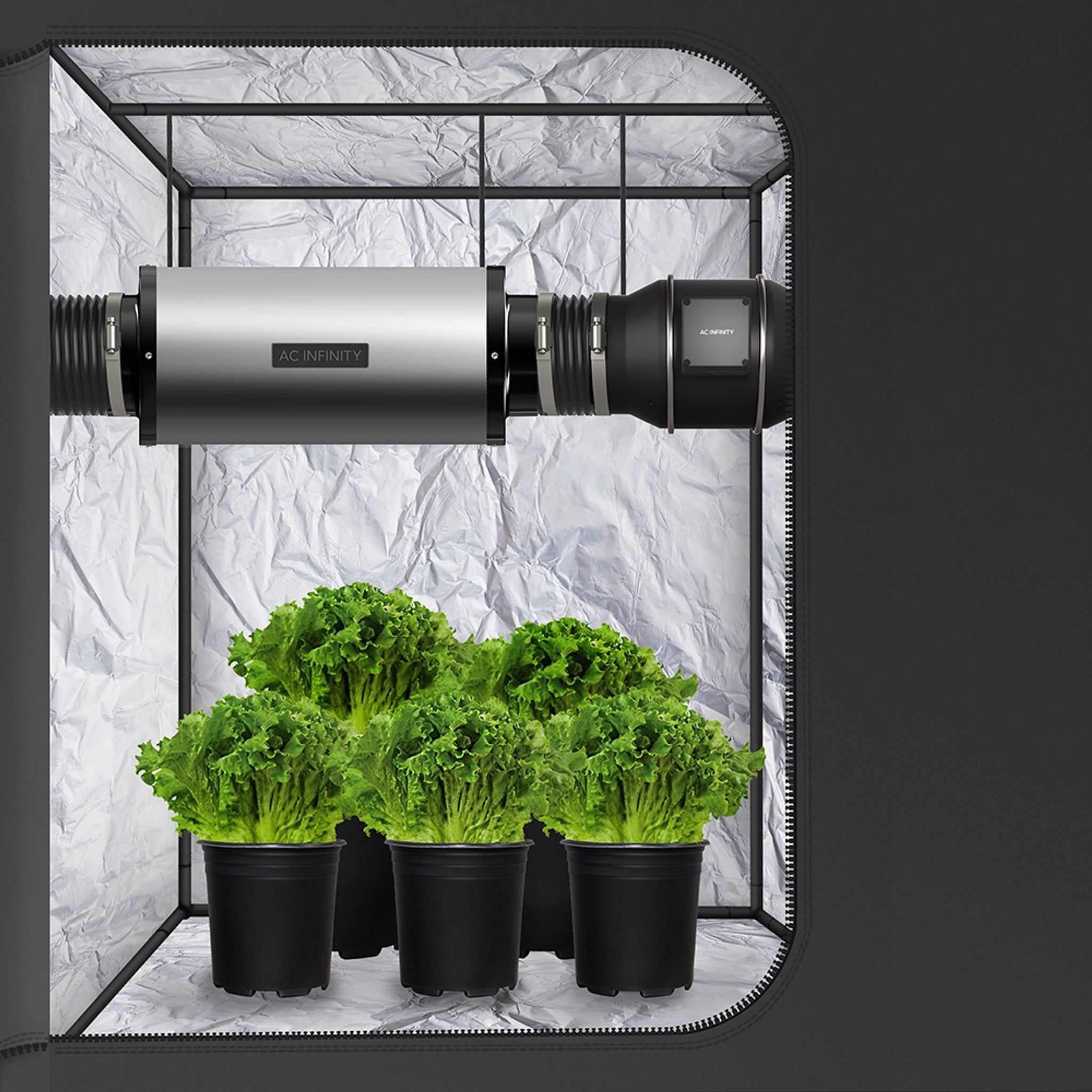 AC Infinity 6-Inch Duct Silencer - Noise Reducer for HVAC, Grow Tents & Ventilation Systems | Quiet Airflow Solution for Home, Office & Indoor Gardens
