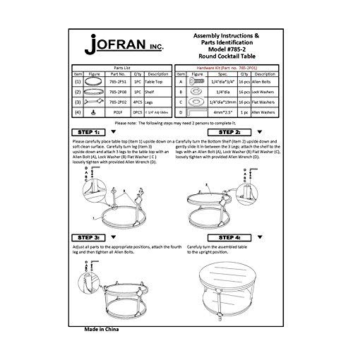 Jofran Urban Nature Round Wood Coffee Table - Solid Pine Wood, Modern Living Room Furniture for Small Spaces, Home Decor, Coffee Table for Living Room, Bedroom, or Office