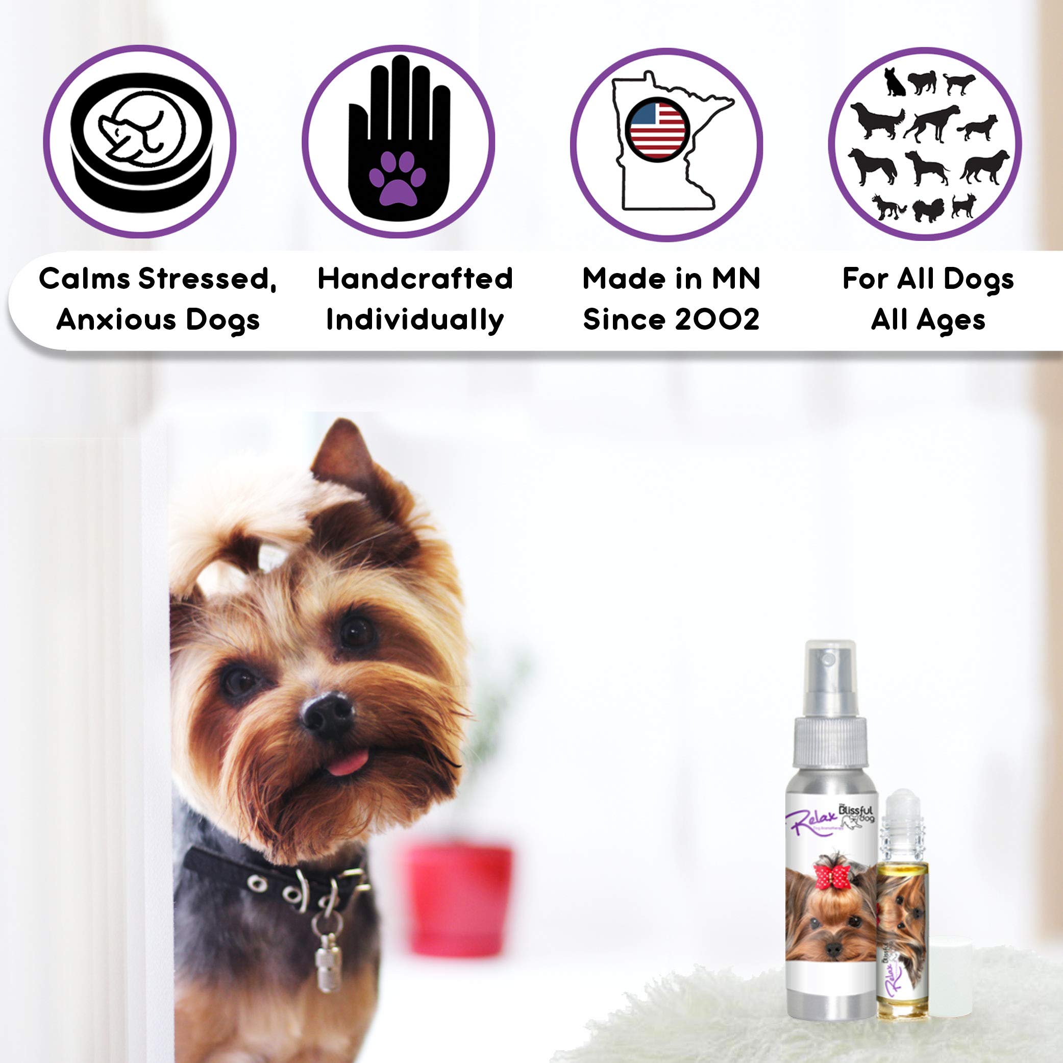 Yorkshire Terrier Relax Roll-On for Dogs - Anxiety Relief & Aromatherapy for Pets at Home