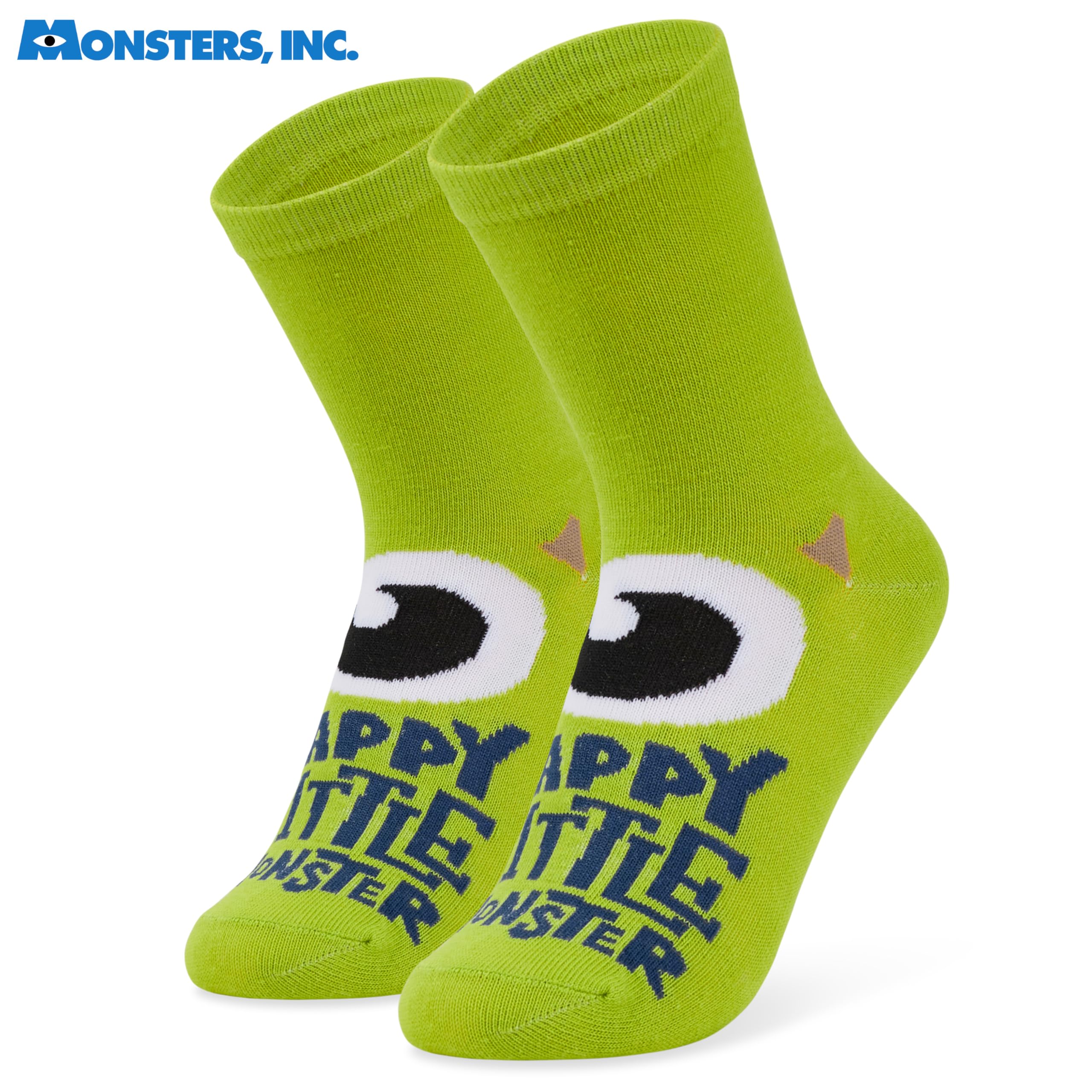 **Disney Monsters Inc Boys Ankle Socks 5-Pack - Size 11-6, Breathable & Comfortable Crew Socks for Kids & Teenagers - Perfect for School, Sports & Daily Wear**