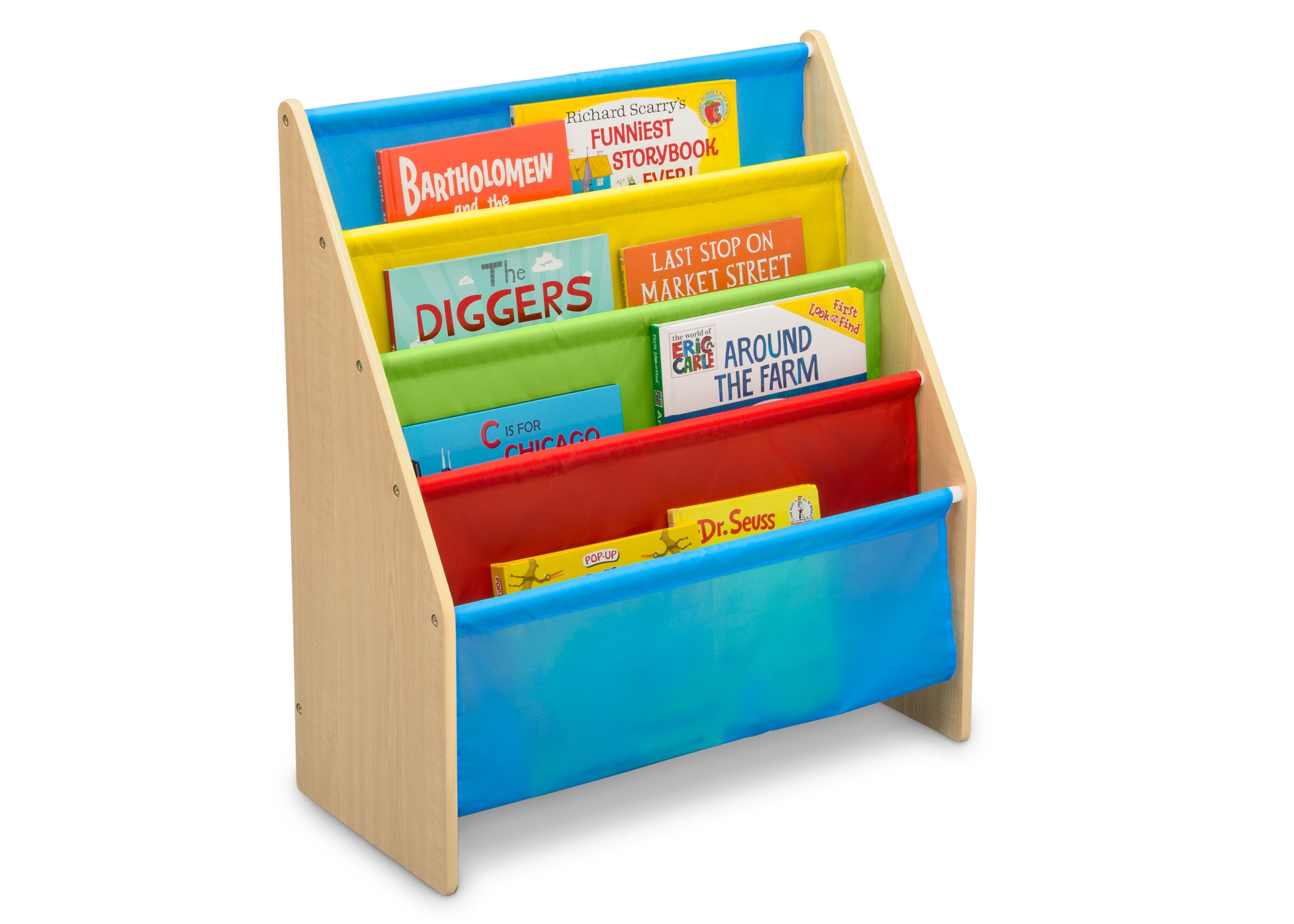 Kids Sling Book Rack - Adjustable Wall-Mounted Bookshelf for Children's Room - Perfect for Bedroom, Nursery & Classroom Organization