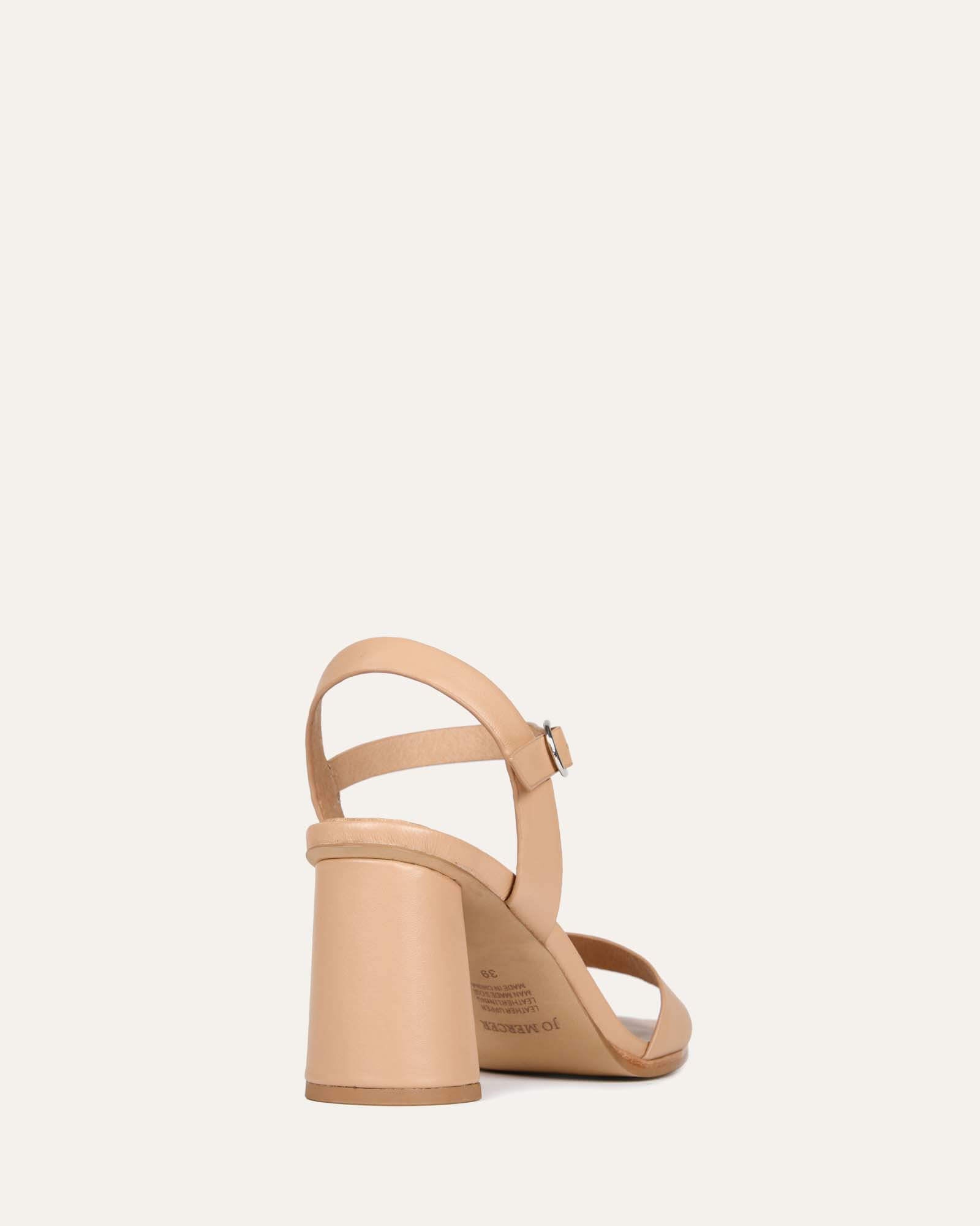 CALAIS Women's High Heel Sandals - Beige Leather Strappy Summer Dress Shoes for Weddings, Parties & Evening Events