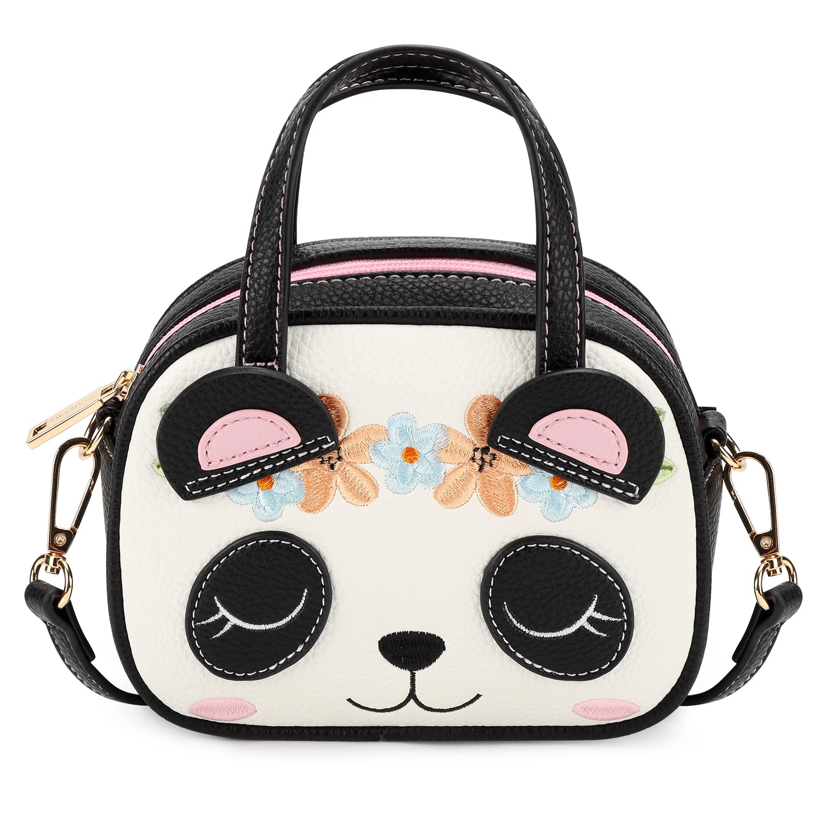 Mibasies Panda Purse for Little Girls - Cute Toddler Handbag for Kids Age 3-8 | Perfect for Dress-Up, Birthday Gifts & Pretend Play