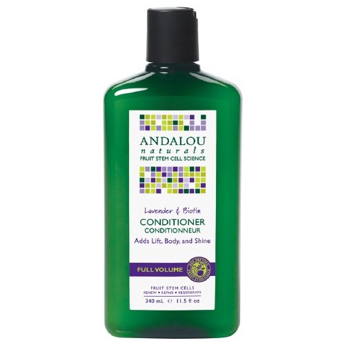 Andalou Naturals Full Volume Conditioner with Lavender & Biotin - 11.5 oz (340 ml) Pack of 4 - Sulfate Free Hair Care for Thicker, Healthier Hair - Daily Use for Women & Men