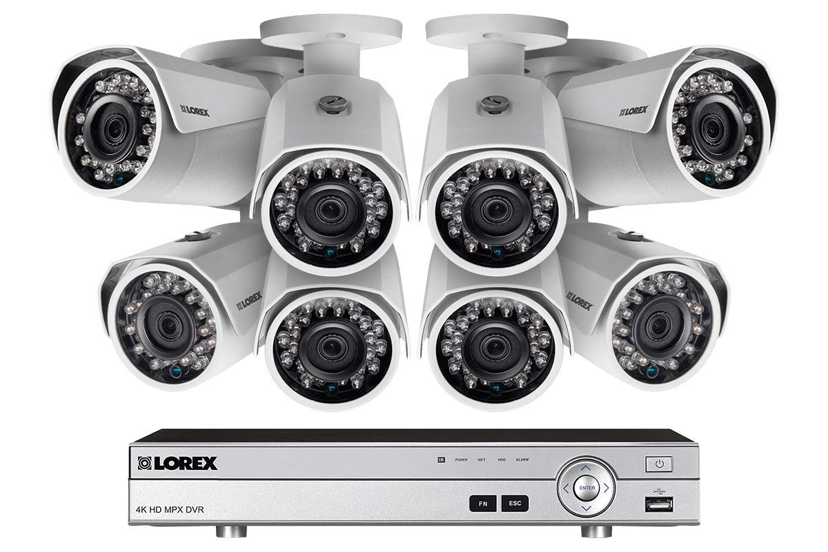Lorex Weatherproof 1080p HD Indoor/Outdoor Security Camera System with 8 Cameras & Long Range Night Vision - Perfect for Home, Business & Property Surveillance