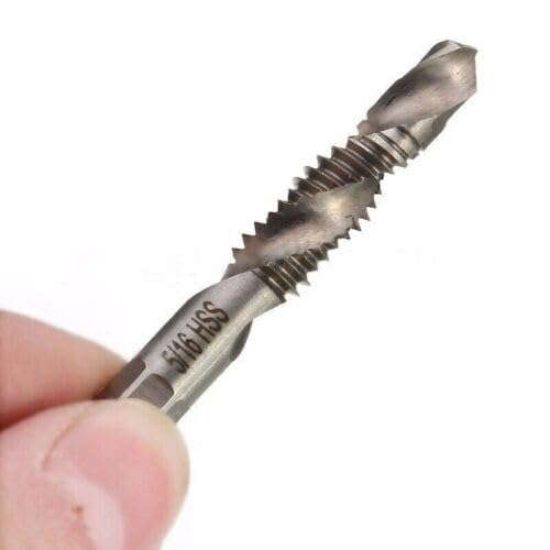 Cumuul Pro 6-Piece Titanium Steel Drill and Tap Bit Set for Drilling, Tapping, Countersinking - Perfect for Metalworking, DIY Projects & Home Repairs