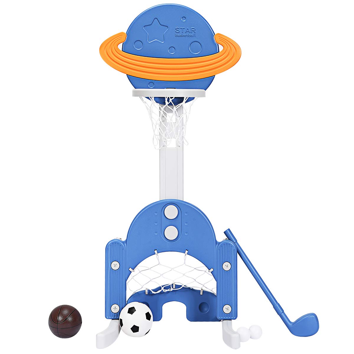 Costzon Adjustable Kids Basketball Hoop Set - Indoor/Outdoor Sports Toy for Toddlers - Best Gift for Boys & Girls