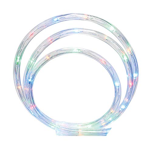 GoldenGifts 44ft Multicolor LED Christmas Rope Lights - Waterproof Plastic String Lights for Indoor/Outdoor Holiday Decorations, Xmas Tree, Party, Garden, and Home Decoration