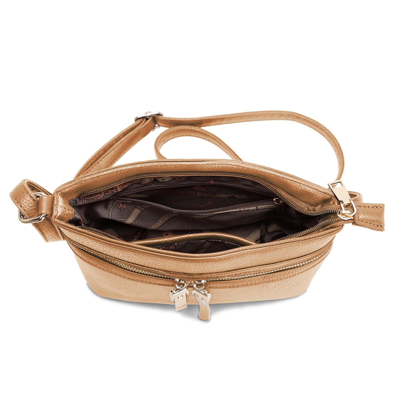 LA TERRE Women's Lightweight Crossbody Bag with Zipper Pocket - Stylish Medium Shoulder Purse for Everyday Use, Travel & Shopping
