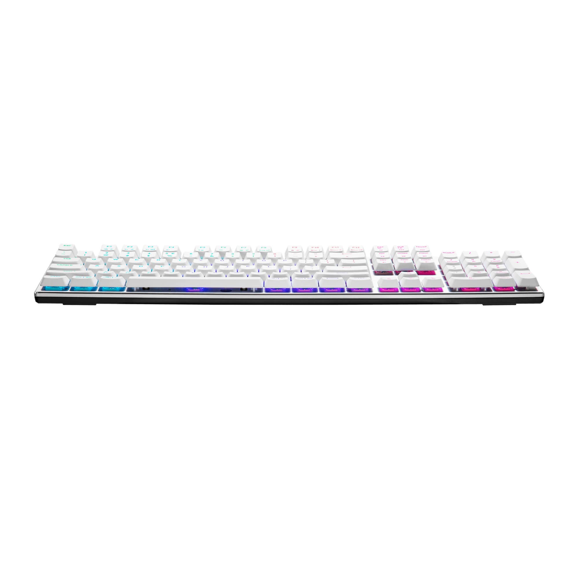 Cooler Master SK653 Wireless Bluetooth Mechanical Gaming Keyboard - Low Profile, Linear Red Switches, RGB Backlit, Ergonomic Design for Mac & Windows (Silver/White, QWERTY) | Perfect for Office Work, Gaming & Typing