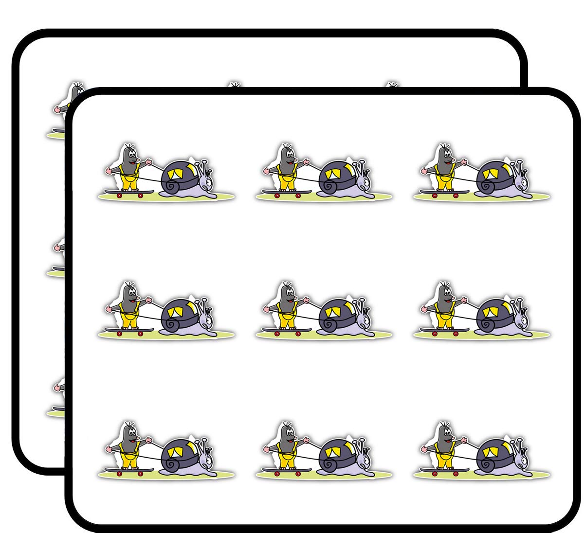Snail & Mole Cartoon 2 Inch 18-Pack Planner Stickers - Cute Scrapbooking & Crafting Decals for Bullet Journals, Calendars, DIY Projects & School Supplies
