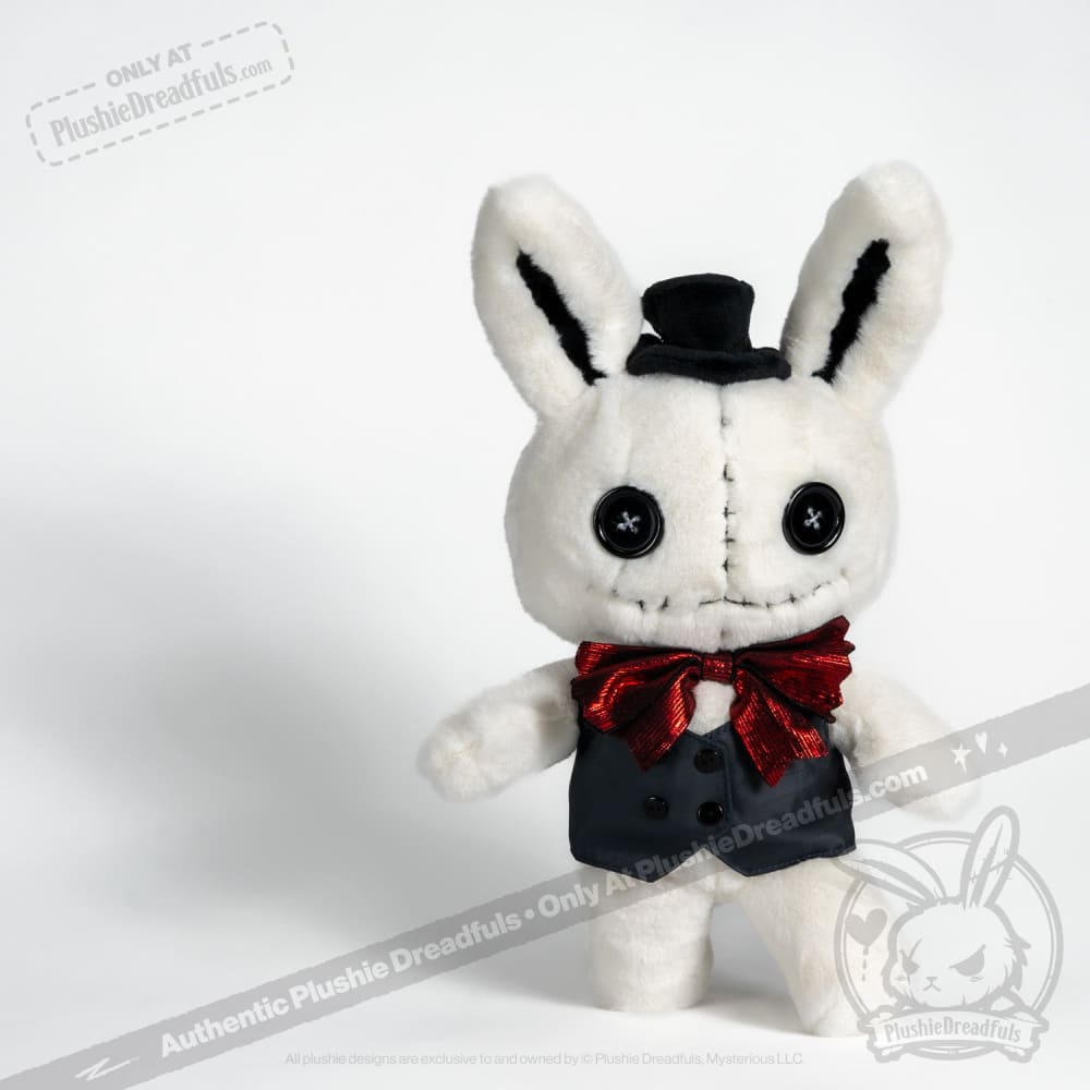 Victorian McGee's White Rabbit Plush Toy - Soft & Cuddly Stuffed Animal for Kids, Collectors & Home Decor | Perfect Gift for Birthdays, Christmas & Nursery Decorations