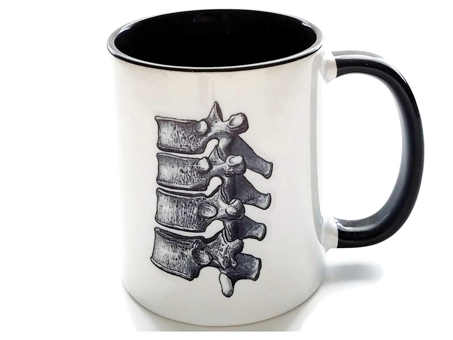 Spine Design Coffee Mug - Perfect Graduation Gift for Anatomy Students & Physical Therapists - Medical Office & Home Kitchen Decor - Ideal for Coffee, Tea & Hot Drinks
