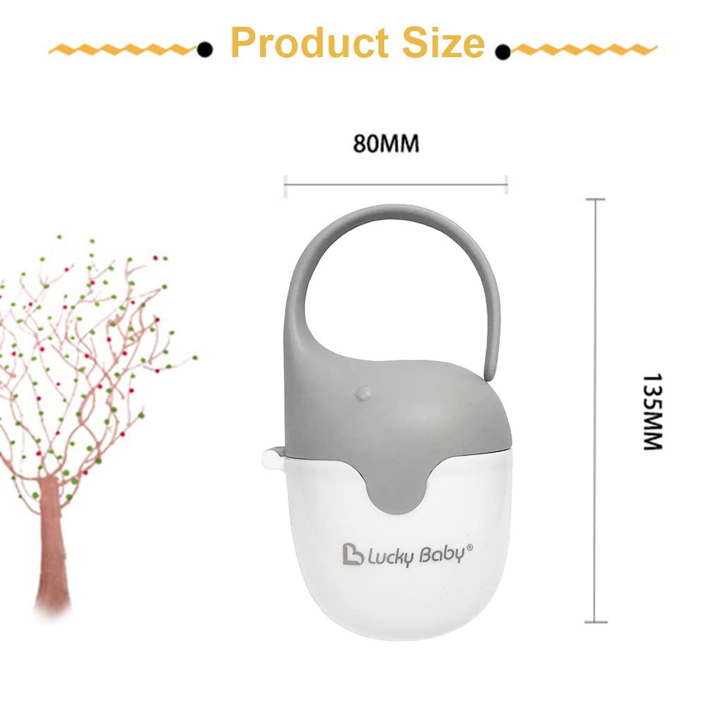 BUZHI Baby Pacifier Holder Case - BPA Free Travel Soother Container with 2 Pacifiers - Perfect for On-the-Go Parents, Daycare & Outdoor Activities