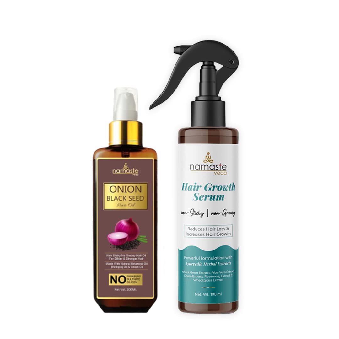 Onion Hair Oil & Hair Growth Serum for Stronger, Thicker Hair | Reduce Hair Fall & Nourish Scalp | Non-Sticky, Non-Greasy Formula | Promotes Long, Healthy Hair | Perfect for Daily Hair Care & Scalp Treatment