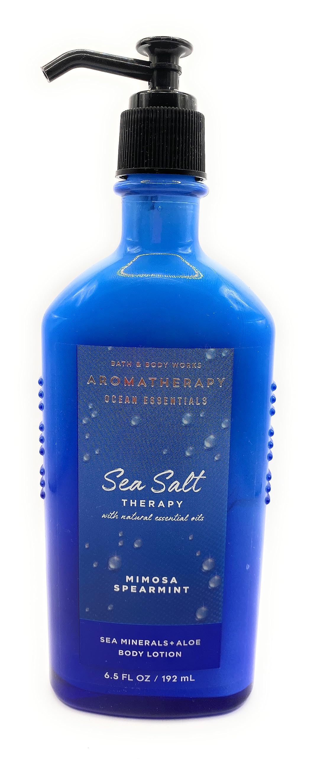 Bath & Body Works Aromatherapy Sea Salt Therapy Body Lotion - Mimosa Spearmint with Sea Minerals & Aloe, 6.5 oz | Hydrating Moisturizer for Relaxation & Stress Relief | Perfect for Spa Days & Self-Care Routines