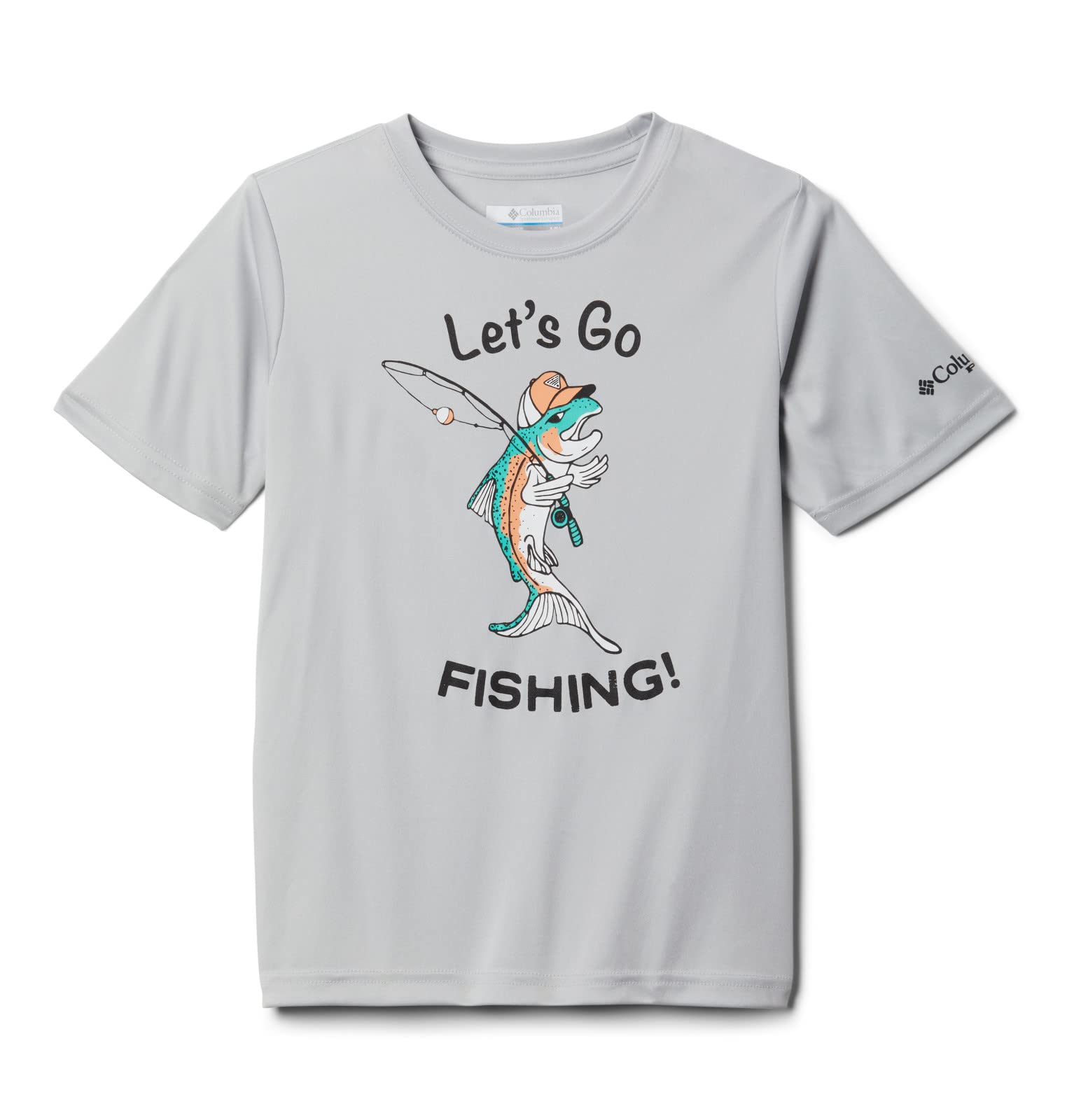 Columbia Boys' Terminal Tackle PFG Marlin America Short Sleeve Fishing Shirt - UPF 50 Sun Protection, Quick-Dry & Breathable for Kids' Outdoor Fishing & Summer Activities