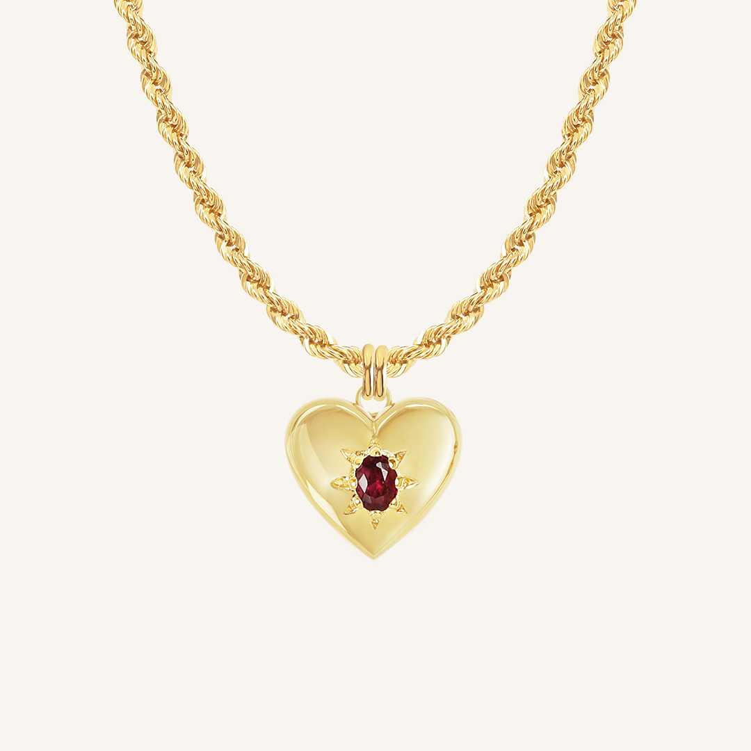 Elegant Rouge Heart Charm Necklace for Women - Romantic Gift for Valentine's Day, Anniversary & Special Occasions
