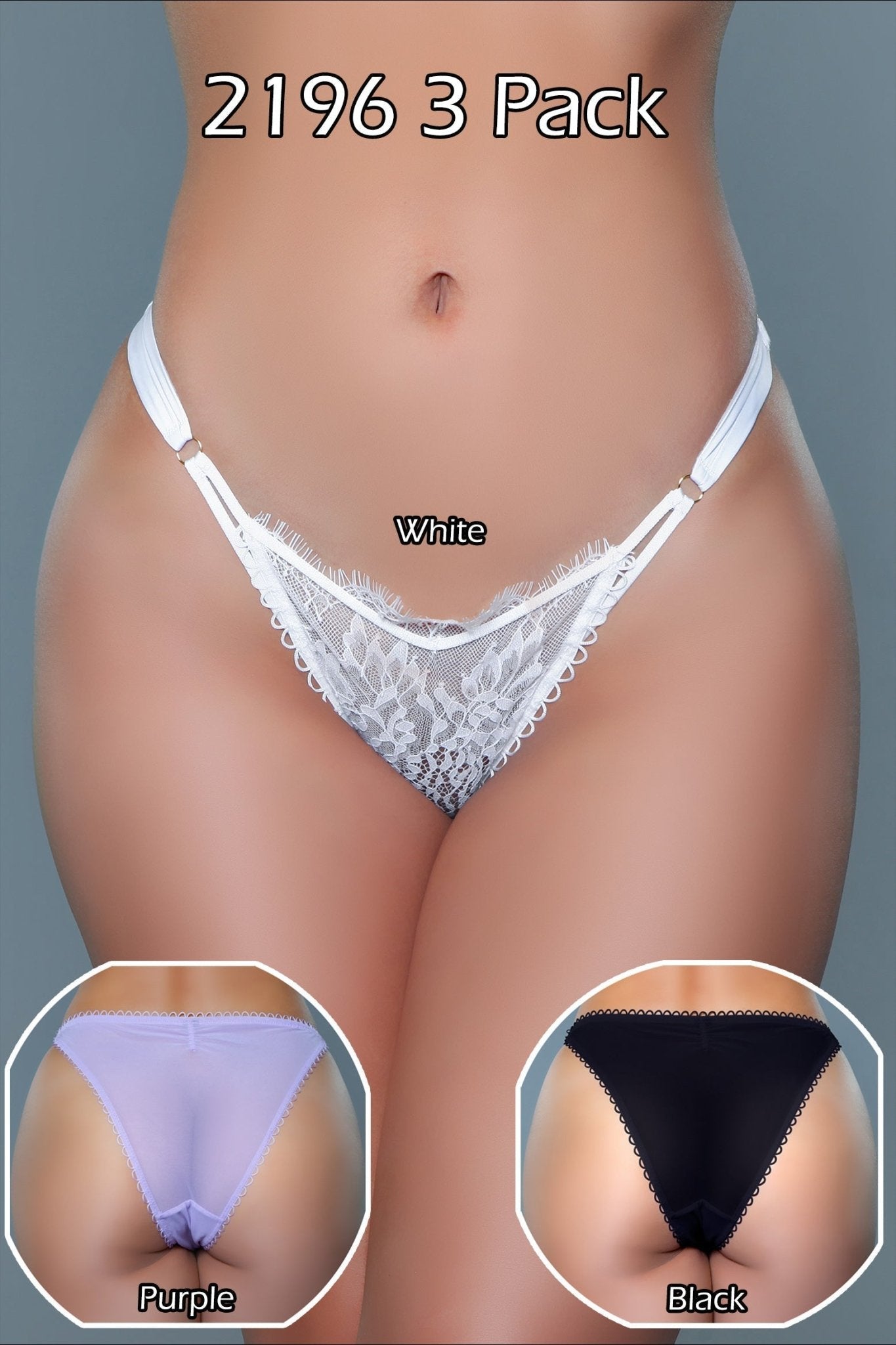 BeWicked Women's Aspen 3 Pack 2196 - Soft & Comfortable Cotton Underwear Set for Everyday Wear - Perfect for Work, Lounge, and Sleep