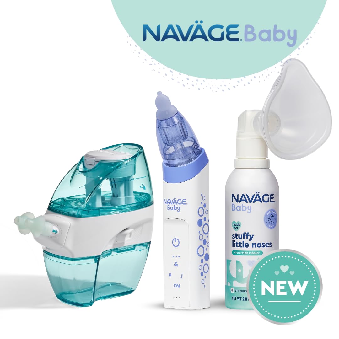 Navage Deluxe Nasal Irrigation System Bundle - Salt Pods, Nose Cleaner, Travel Bag & Countertop Caddy for Allergy & Sinus Relief | Home & Travel Use