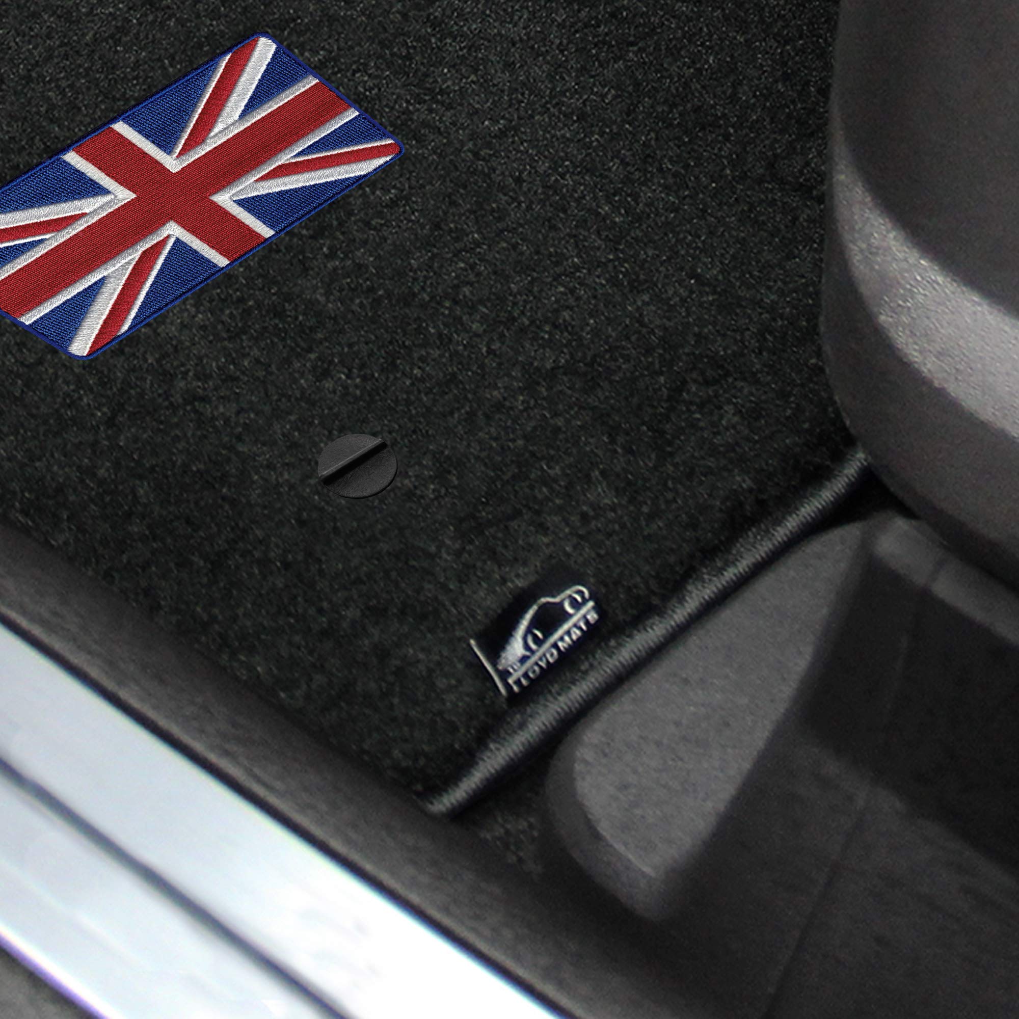 Premium Custom-Fit Carpeted Floor Mats for Mini Cooper Hardtop 2 Door 2014-2023 - Black Front Set (2PC) | All-Weather Protection & Luxury Interior Upgrade for Cars, Trucks & SUVs