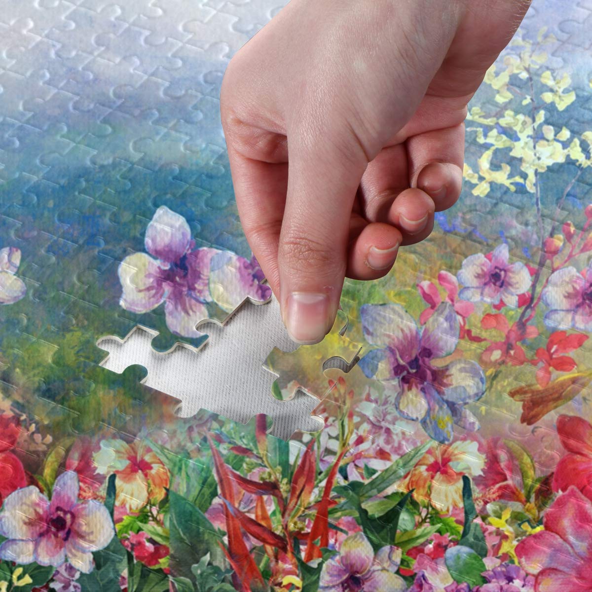 ALAZA 500-Piece Jigsaw Puzzle for Adults - Floral Landscape Art Painting, Buffalo Games | Perfect for Home Decor, Relaxation & Family Game Night